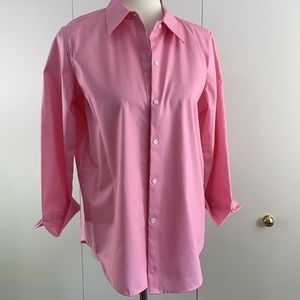 Liz Claiborne Liz Wear M pink Cotton blouse career